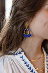 .Rue Tear Drop Earrings, Blue