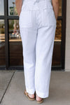 Bella Dahl Pleated Wide Leg Ankle Pant, White