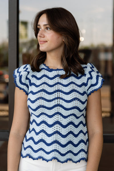 Rails Coen Crochet Knit Sweater