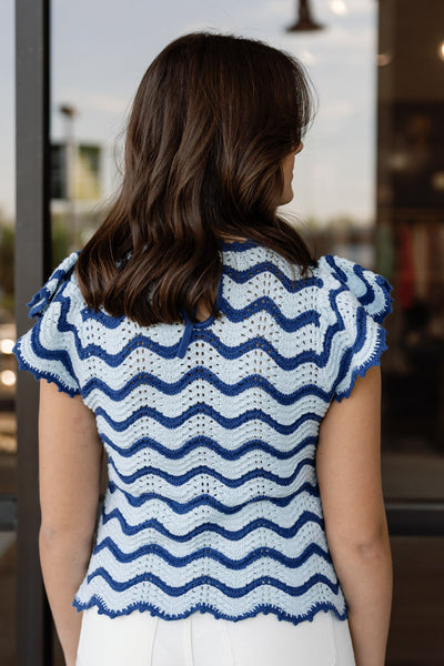 Rails Coen Crochet Knit Sweater