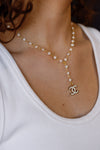 .Designer Pearl Lariat Chain