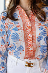 PRE-ORDER APRIL Petra Block Print Button Down