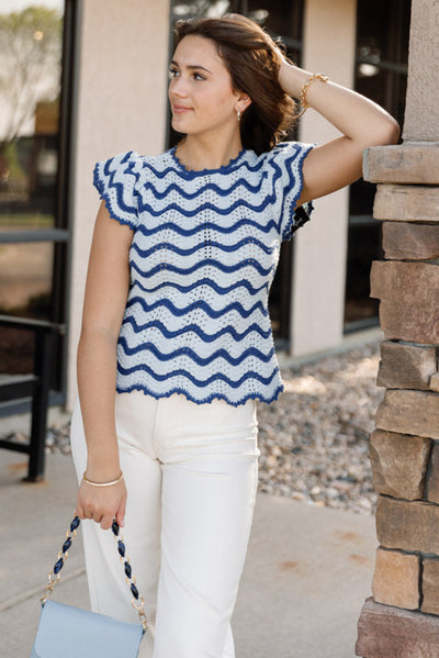 Rails Coen Crochet Knit Sweater
