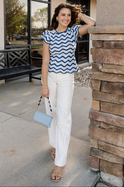 Rails Coen Crochet Knit Sweater