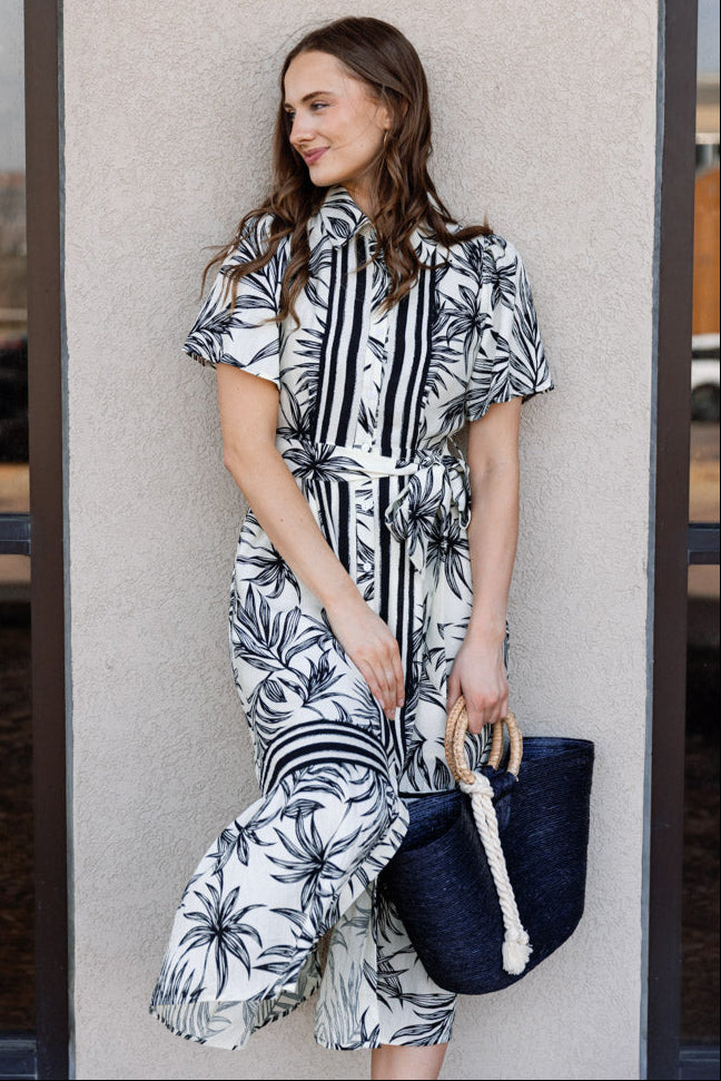 Layne Button Down Midi Dress