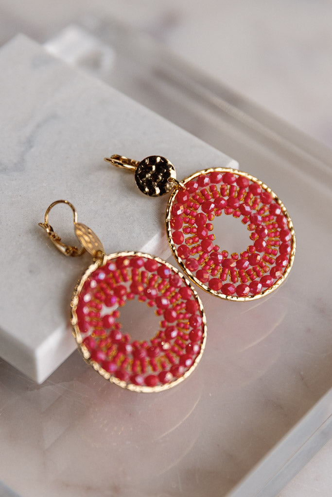 .Paris Earrings, Rose