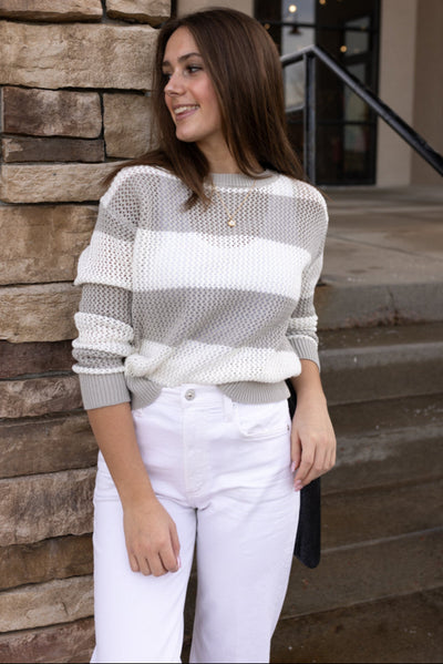 Alexa Crochet Crew Neck