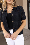 Hope Crochet Cardigan, Black