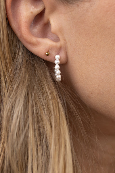 Lola Pearl Hoop Earrings