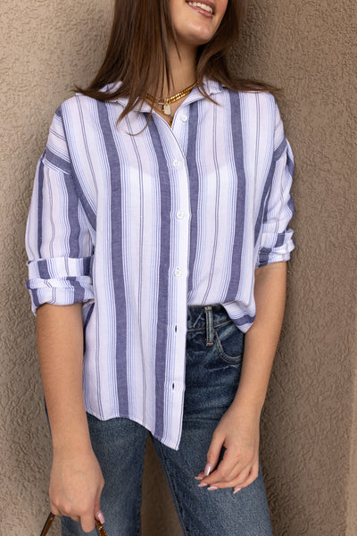 Bella Dahl Coastal Stripe Button Down