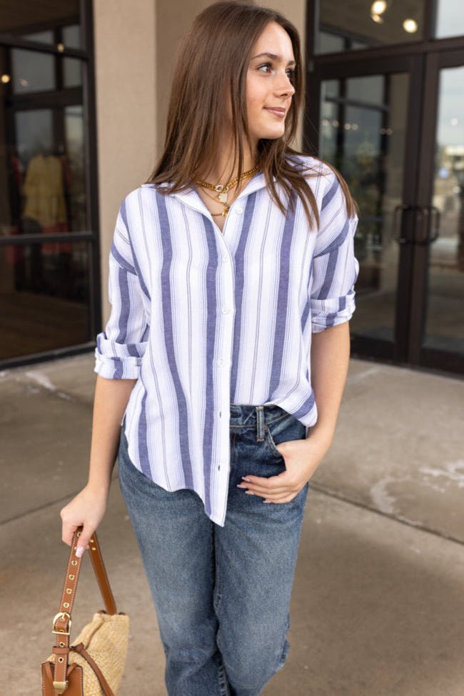 Bella Dahl Coastal Stripe Button Down