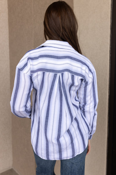 Bella Dahl Coastal Stripe Button Down