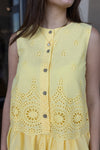 Lala Eyelet Top, Lemon