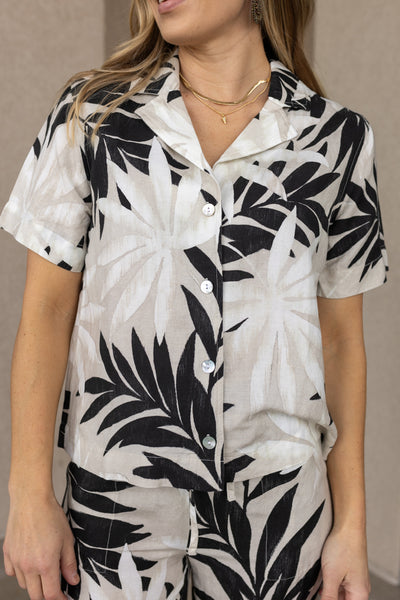 Bella Dahl Maui Palm Button Down