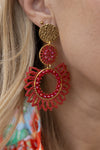 .Samba Chandelier Earrings, Rose