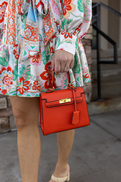 Janie Hand Bag, Orange