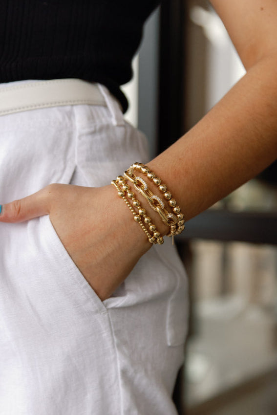 Nia Beaded Bracelet, Gold