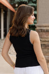 Dolly Ribbed Tank, Black