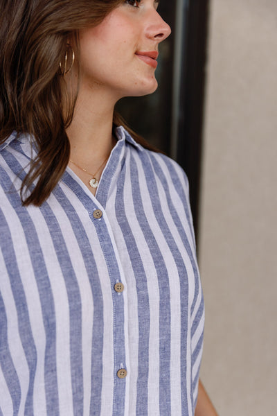 Addison Striped Button Down