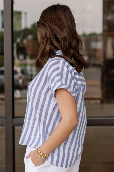 Addison Striped Button Down