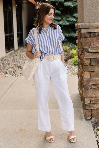 Addison Striped Button Down