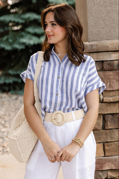 Addison Striped Button Down