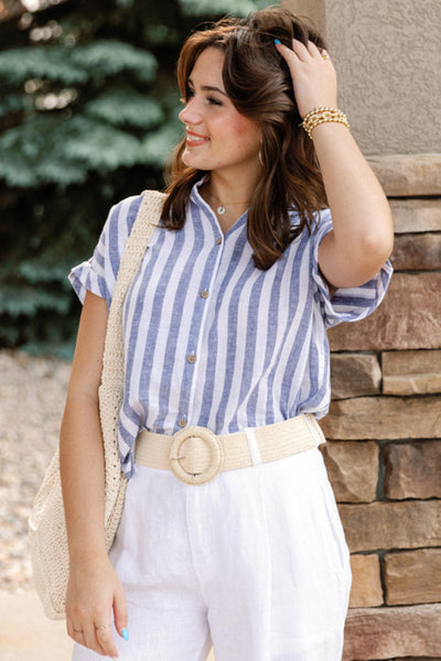 Addison Striped Button Down
