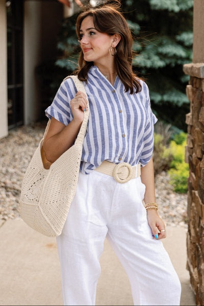 Addison Striped Button Down
