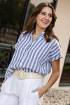 Addison Striped Button Down