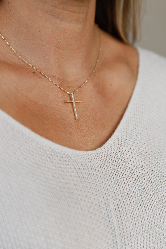 Crystal Cross Necklace