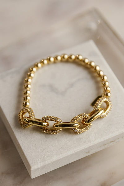 Christian Pave Link Bubble Bracelet