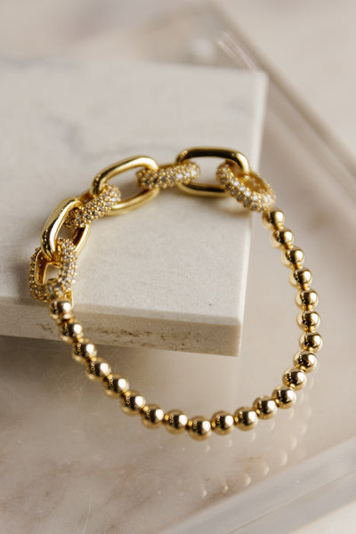 Christian Pave Link Bubble Bracelet