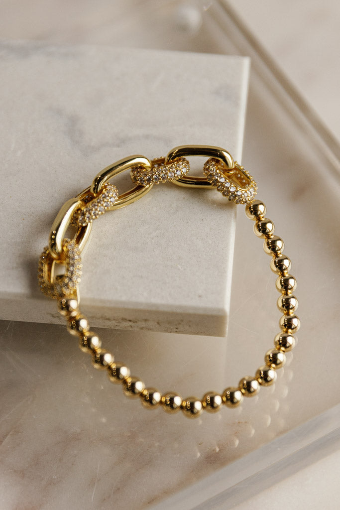 Christian Pave Link Bubble Bracelet