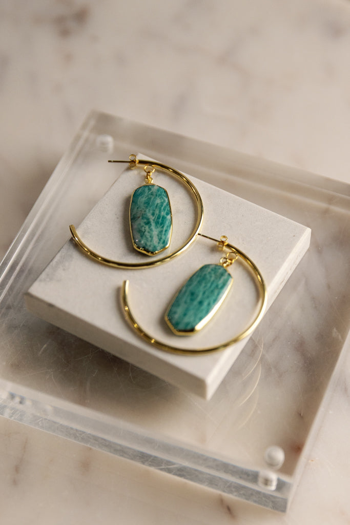 Dallas Gemstone Hoops
