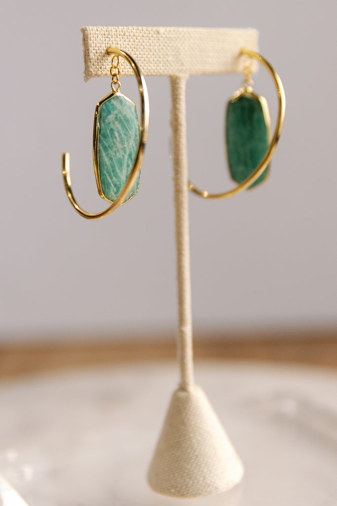 Dallas Gemstone Hoops