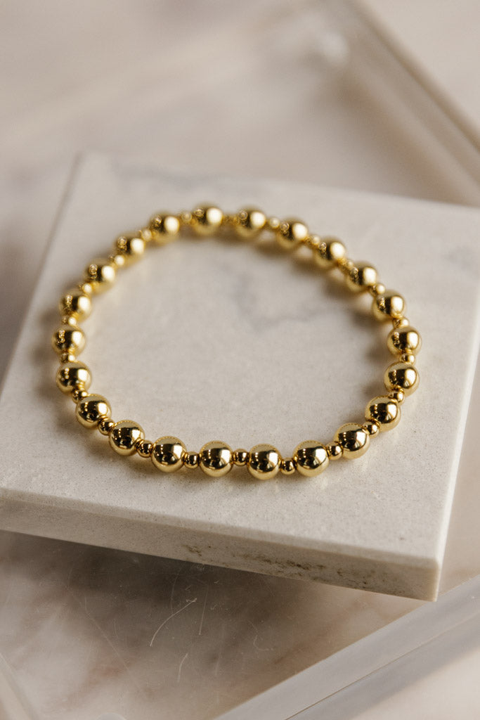 Nia Beaded Bracelet, Gold