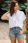 Star Spangled Cotton Gauze Button Down