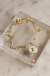Designer Medallion on Paperclip Chain