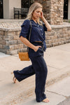 Morgan Linen Pinstripe Trouser