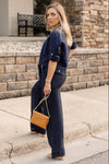 Morgan Linen Pinstripe Trouser