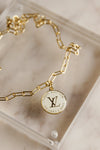 Designer Medallion on Paperclip Chain