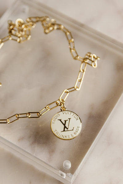 Designer Medallion on Paperclip Chain