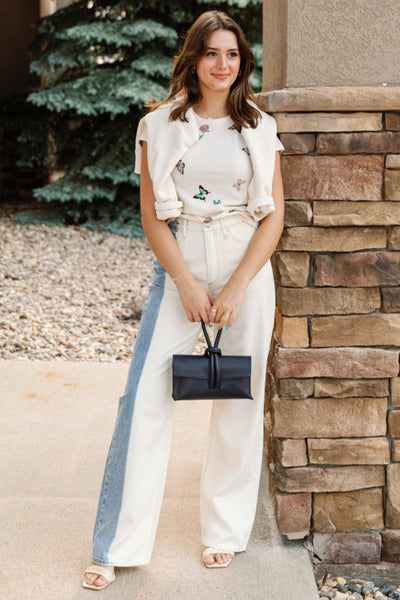 Luca Wristlet Hand Bag, Navy