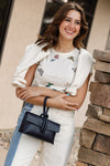 Luca Wristlet Hand Bag, Navy