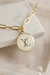 Designer Medallion on Paperclip Chain