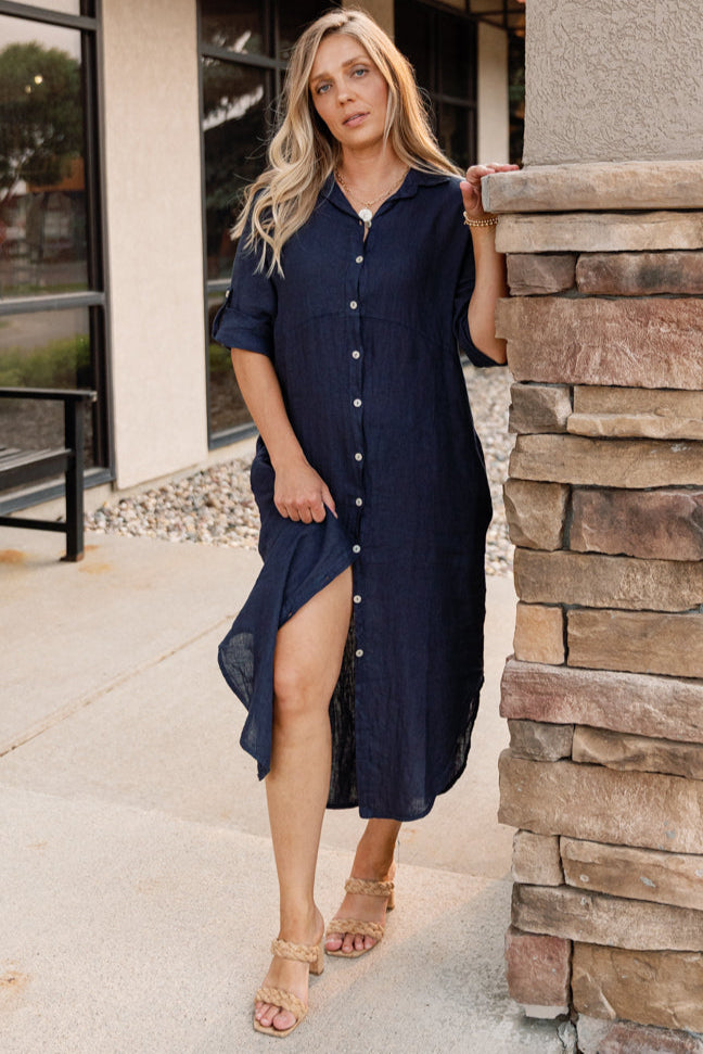 Eileen Linen Midi Dress