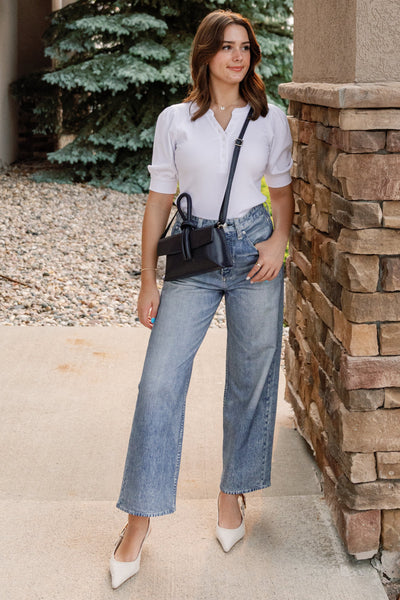 Luca Wristlet Hand Bag, Navy