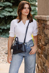 Luca Wristlet Hand Bag, Navy