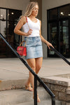 Rag & Bone Miramar Denim-Print Terry Skirt