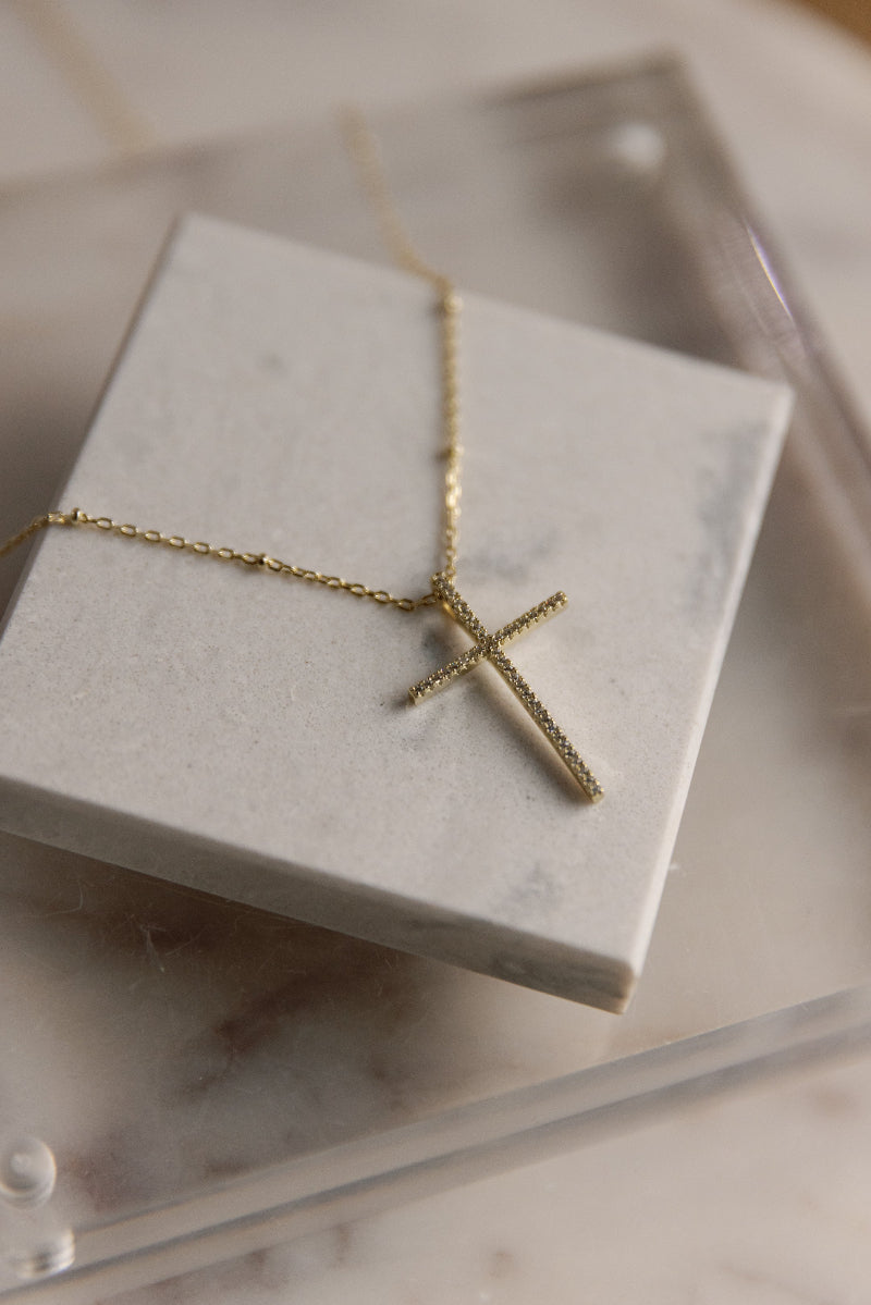 Crystal Cross Necklace
